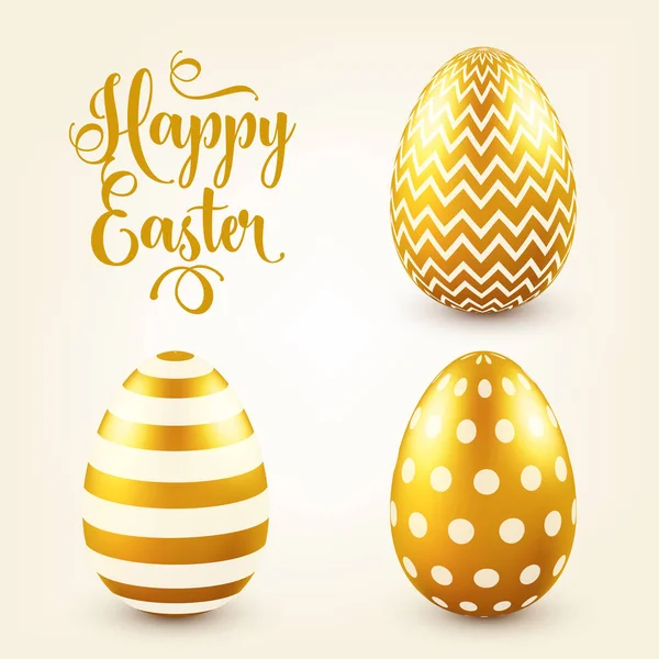 Пасхальное золотое яйцо с каллиграфическими надписями, приветствия. Традиционные весенние праздники в апреле или марте. В воскресенье. Яйца и золото . — стоковый вектор