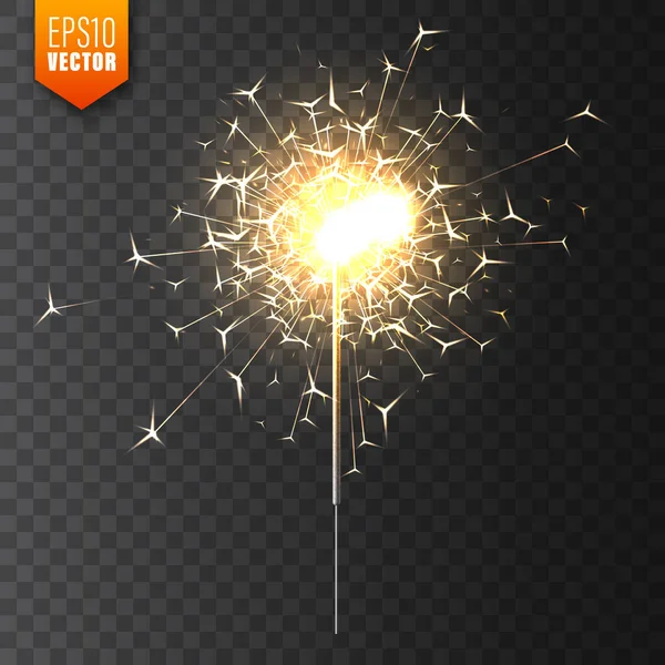 Colección realista de bengalas navideñas sobre fondo transparente. Efecto  fuego de Bengala. Fuegos artificiales festivos brillantes con chispas.  Decoración de Año Nuevo. Vela centelleante ardiente. Ilustración vectorial  . Vector de stock por ©