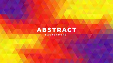 Üçgen çokgen soyut arkaplan. Renkli gradyan tasarımı. Düşük polyester şekilli pankart. Vektör illüstrasyonu.