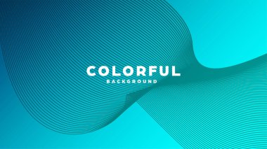 Modern minimal renkli soyut arkaplan, çizgiler ve geometrik şekiller gradyan renkte dizayn edilir. Vektör illüstrasyonu.