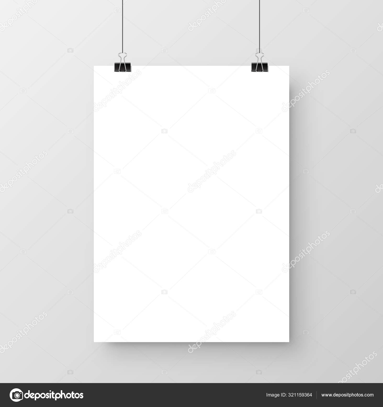 Realistic blank paper sheet with shadow in a4 Vector Image