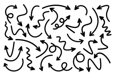 Siyah El Okları Beyaz Arkaplanda Ayarlandı. Ok, İmleç Simgesi. Vektör Noktaları Koleksiyonu. Geri, Sonraki Web Sayfası İşareti. 