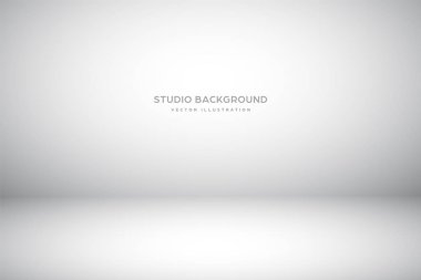 Boş gri stüdyo, sahne ışığı efektiyle soyut bir arka plan. Ürün vitrini arka planı.