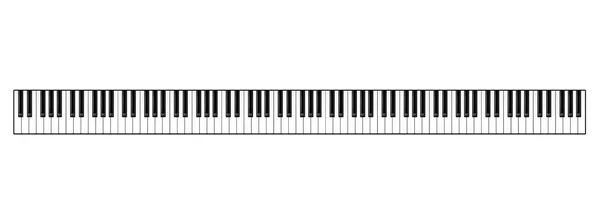 Realistische Klaviertasten. Tastatur für Musikinstrumente. Vektorillustration. — Stockvektor