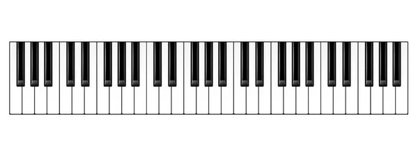 Realistische Klaviertasten. Tastatur für Musikinstrumente. Vektorillustration. — Stockvektor