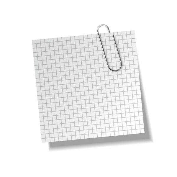 Realistic sticky note sheet. Blank lined paper. Vector illustration. — Stock Vector