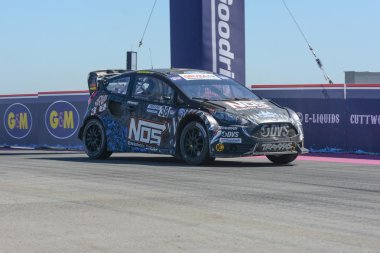 Brian Deegan 38, sürücüler bir Ford Fista St, Red Bull Glo sırasında
