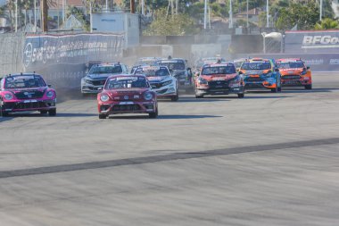 Sürücüleri savaş sırasında Red Bull küresel Rallycros pozisyon için