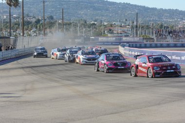 Sürücüleri savaş sırasında Red Bull küresel Rallycros pozisyon için