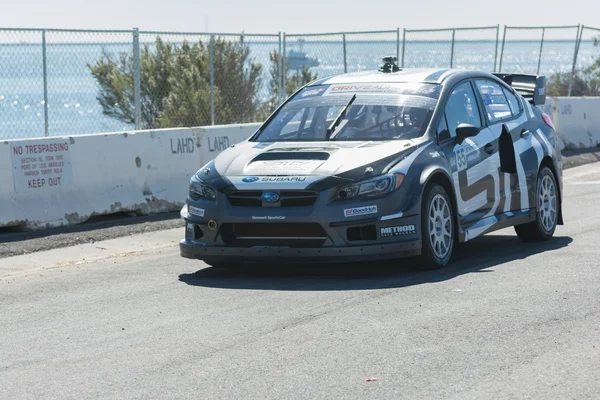 Chris Atkinson 55, disky Subaru Wrx Sti auto během B červená — Stock fotografie