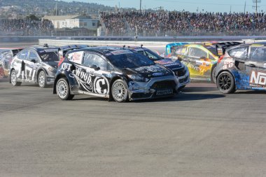 Sürücüleri savaş sırasında Red Bull küresel Rallycros pozisyon için