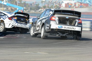 Chris Atkinson 55, sürücüler bir Subaru Wrx STI araba kırmızı B sırasında