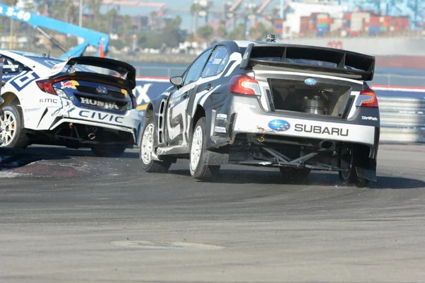 Chris Atkinson 55, drives a Subaru WRX STI car, during the Red B — Stock Photo, Image