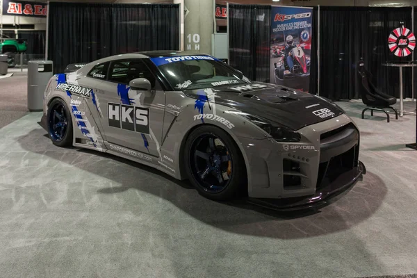 Customized Nissan GT-R on display — Stock Photo, Image