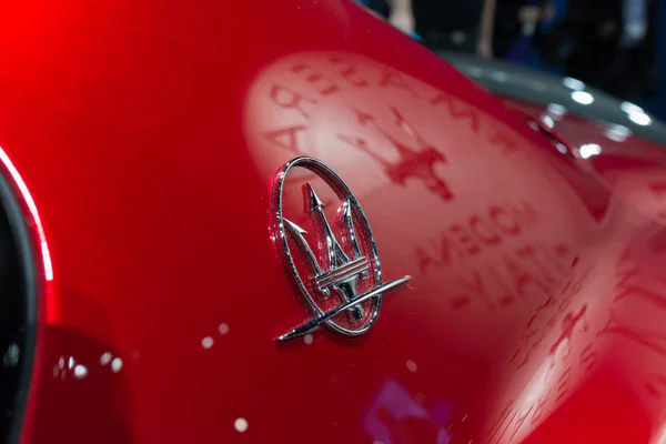 Maserati logo on display — Stock Photo, Image