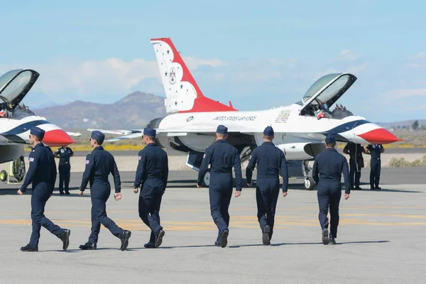 미국 공군 Thunderbirds 조종사 — 스톡 사진