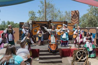 Rönesans zevk Faire sırasında performans müzisyenler.