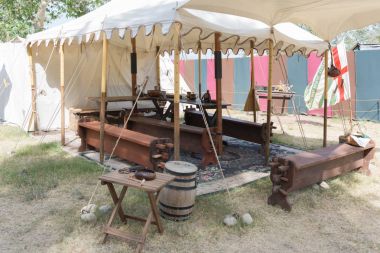 Rönesans zevk Faire sırasında Kelt çadır.