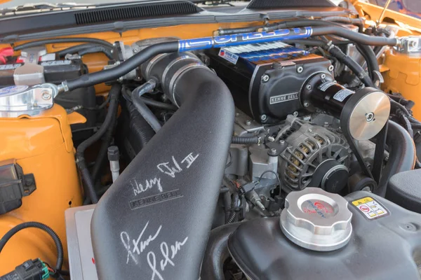 Ford Mustang Shelby Gt motor ötödik generáció a kijelzőn — Stock Fotó
