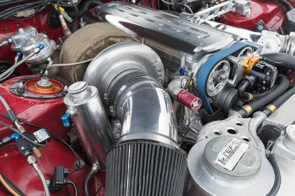 Toyota Supra engine 1994 on display — Stock Photo, Image