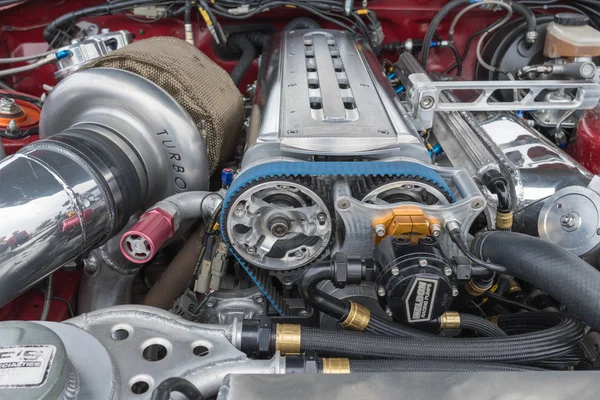 Toyota Supra engine 1994 on display — Stock Photo, Image