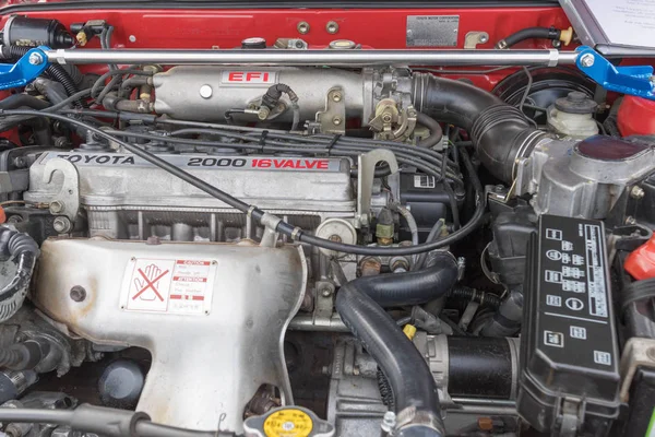 Toyota Celica engine 1987 on display — Stock Photo, Image