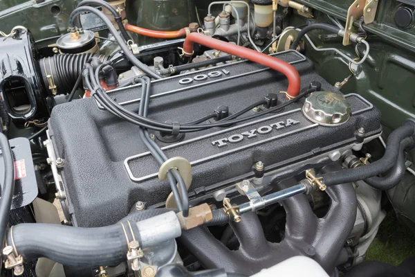 Toyota Corolla 1972 motor kiállítva — Stock Fotó