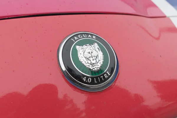 Jaguar-Emblem zur Schau gestellt — Stockfoto