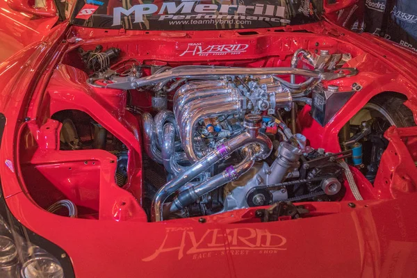 Mazda rx-7 motor auf dem display — Stockfoto