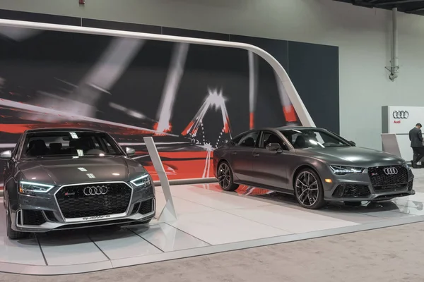 Audi stand ekranda — Stok fotoğraf