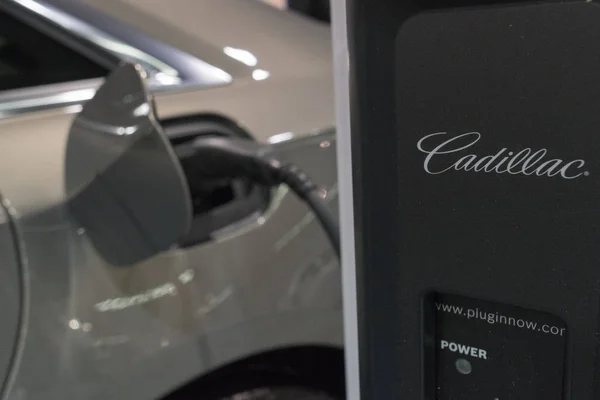 Cadillac electric charging station on display — Stock Photo, Image