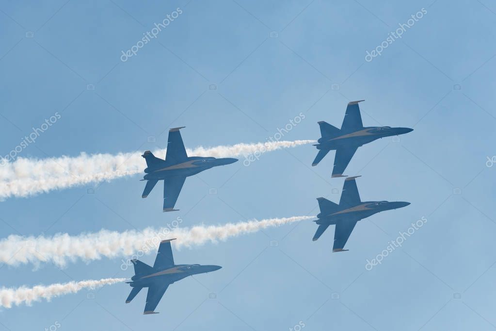 U.S. Navy Blue Angels performing at the Huntington Beach Air Sho