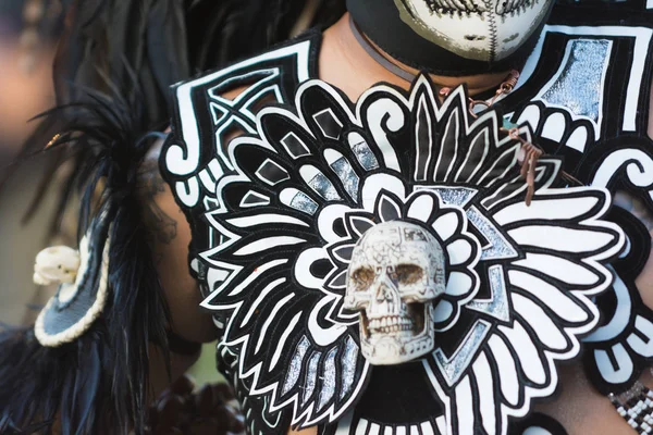 Ritual tradicional azteca durante el Día de los Muertos — Foto de Stock