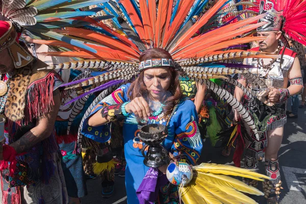 Traditionele ritueel van de Azteekse tijdens dag van de doden — Stockfoto