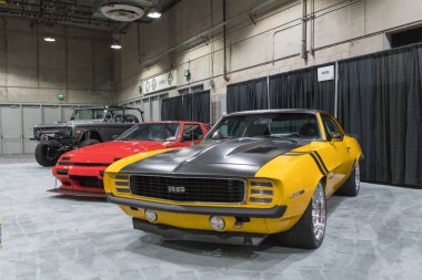 Kas araba garaj La Auto Show sırasında ekranda