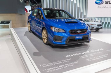Subaru Impreza Wrx STI La Auto Show sırasında ekranda