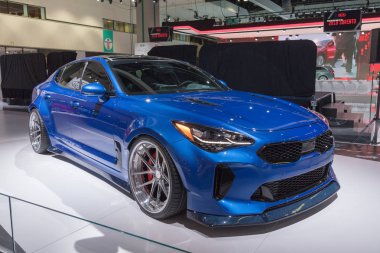 Kia Stinger La Auto Show sırasında ekranda