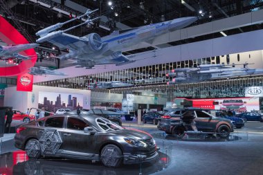 Nissan Star Wars arabalar La Auto Show sırasında ekranda