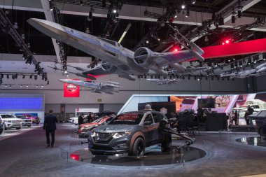 Nissan Star Wars arabalar La Auto Show sırasında ekranda