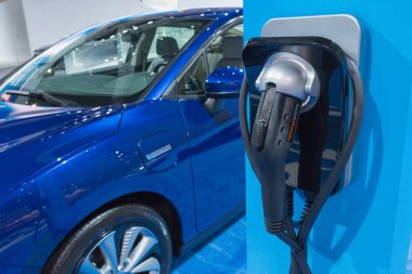 Chargepoint Ev şarj La Auto Show sırasında ekranda