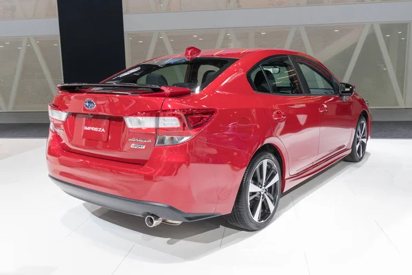 Subaru Impreza La Auto Show sırasında ekranda — Stok fotoğraf