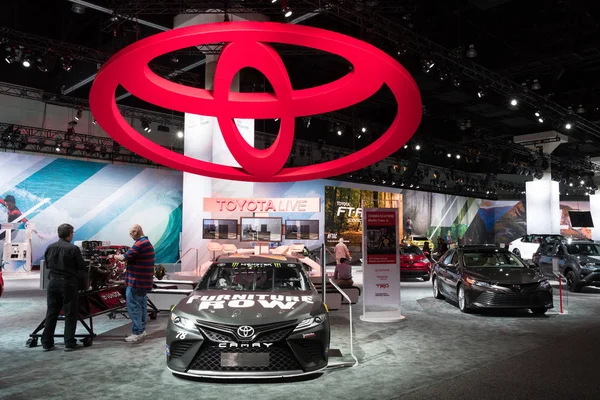 Toyota stand on display during LA Auto Show — Stock Photo, Image