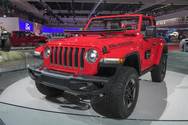 Jeep Wrangler Rubicon na displeji během La Auto Show — Stock fotografie