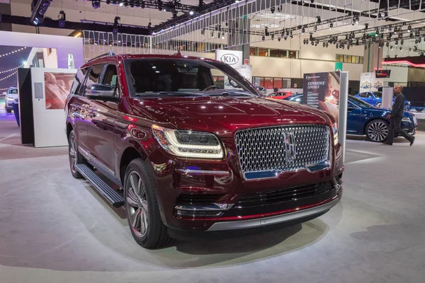 Lincoln navigator auf dem display während der auto show — Stockfoto