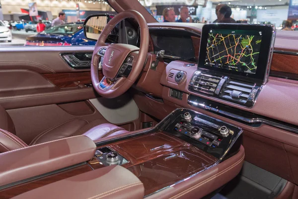 Lincoln Navigator interiér na displeji během La Auto Show — Stock fotografie