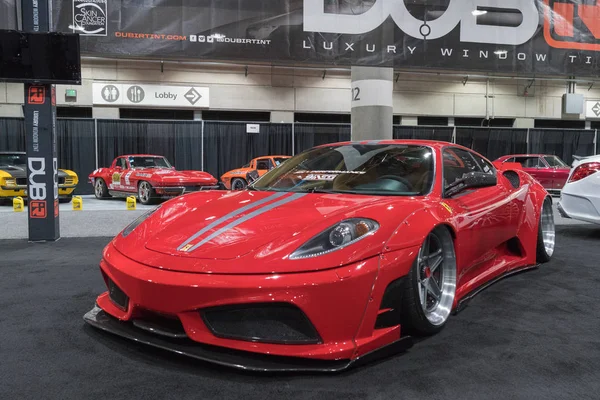 Ferrari 360 La Auto Show sırasında ekranda — Stok fotoğraf