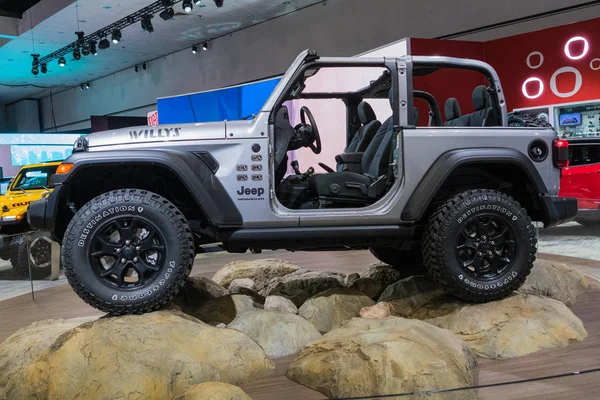 Jeep Wrangler Willys in mostra durante il Los Angeles Auto Show. — Foto Stock