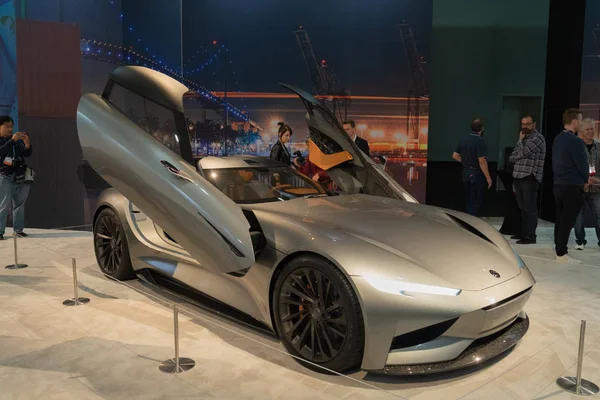 Karma SC2 electric coupe concept on display during Los Angeles A - Stock-foto