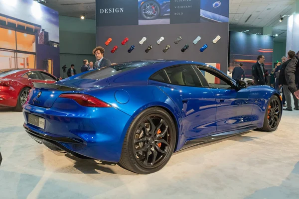 Karma Revero GTS on display during Los Angeles Auto Show. — Stock Photo, Image