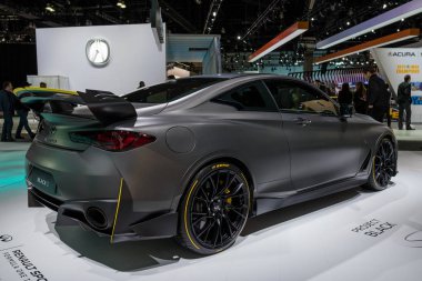 Infiniti Q60 Projesi Siyah S Kavramı Los Angel sırasında sergilenmektedir